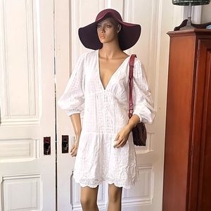 Zara Eyelet ☀️ Cotton Dress